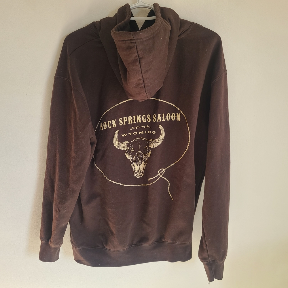 Rock Springs Saloon Brown Western Hoodie